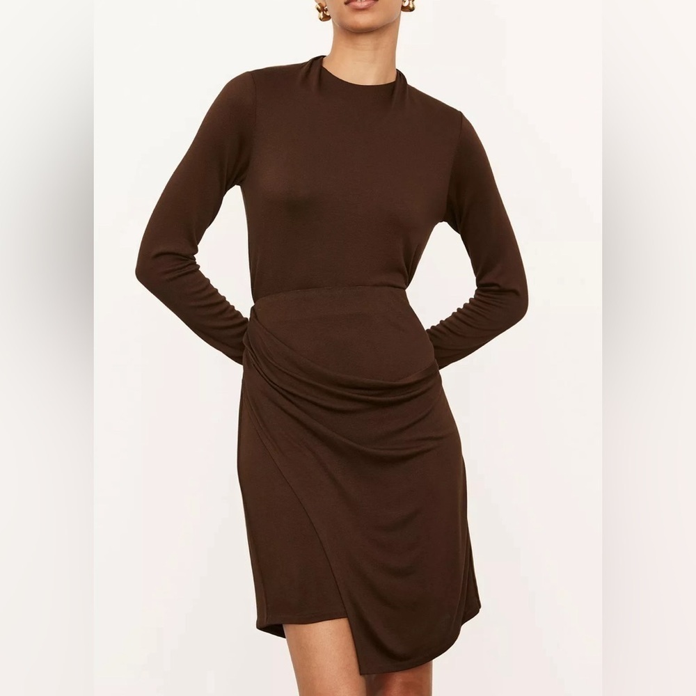 Vince Gathered Skirt in Brown Size M